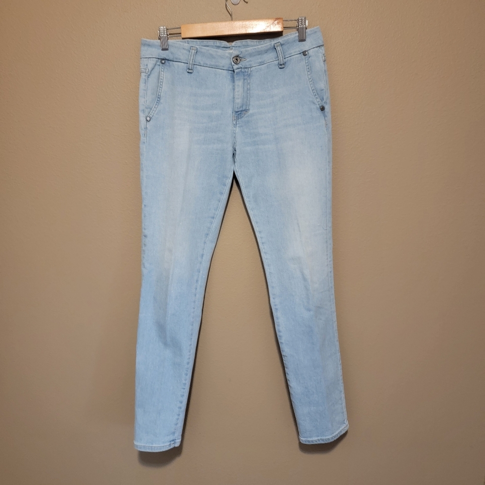 Please Italian Jeans Size 10 Light Blue‎ Wash